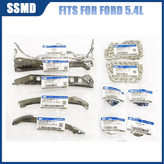 for Ford 5.4L Camshaft Phaser Sprocket, Timing Tensioner, Guides, Chain Kit
