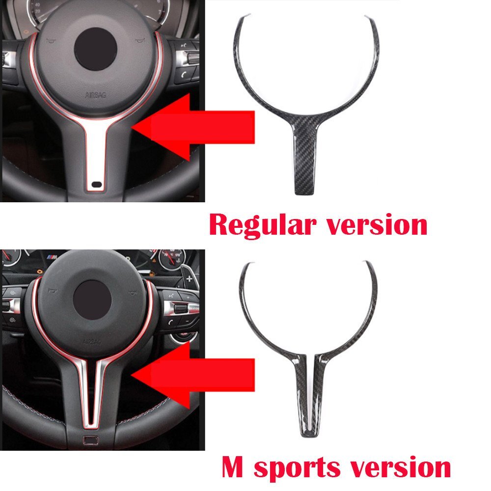 Real Red Carbon Fiber Steering Wheel Trim for BMW 3 Series X1 X2 X5 X6 2013-2019