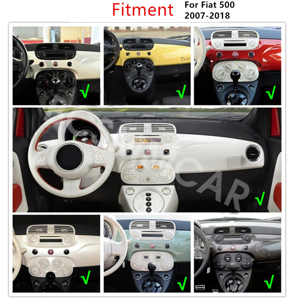 Android 14 Stereo Radio GPS Navi 4+32GB For Carplay Fit for Fiat 500 2007-2018