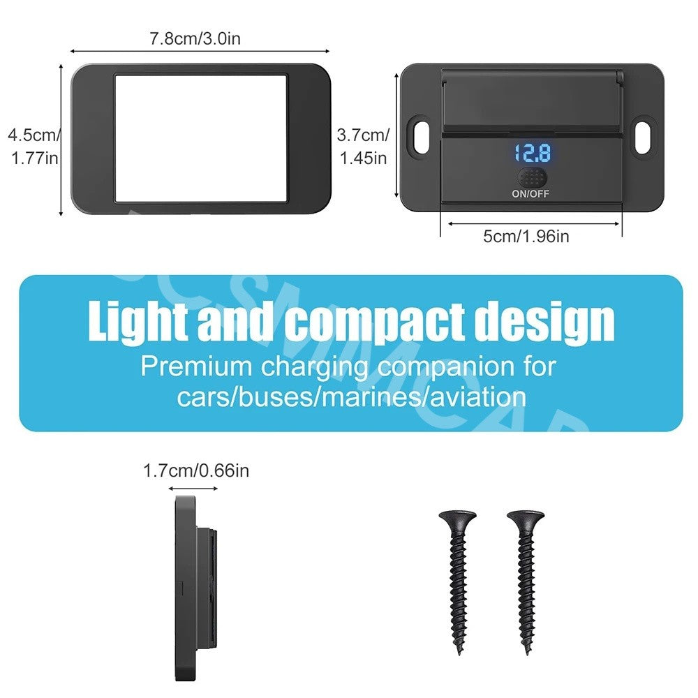 Car for Charger Socket Dual PD And QC3.0 Outlet For Samsung Galaxy S20 S21 S22 A03