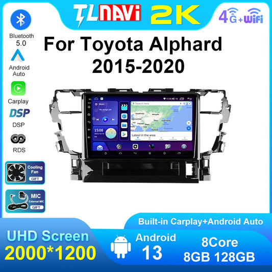 for Toyota Alphard H30 2015-2020 Car Radio CarPlay GPS Navi Stereo Player Screen