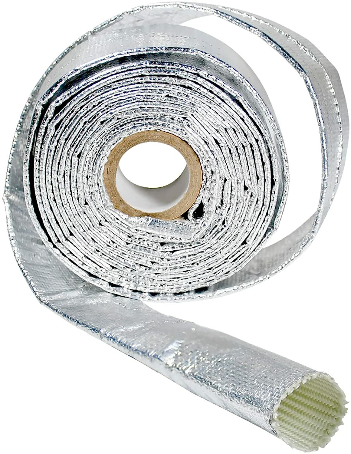 Aluminized Heath Wire Wrap Shield Sleeve, 3/4 inch ID x 10 feet, adjustable