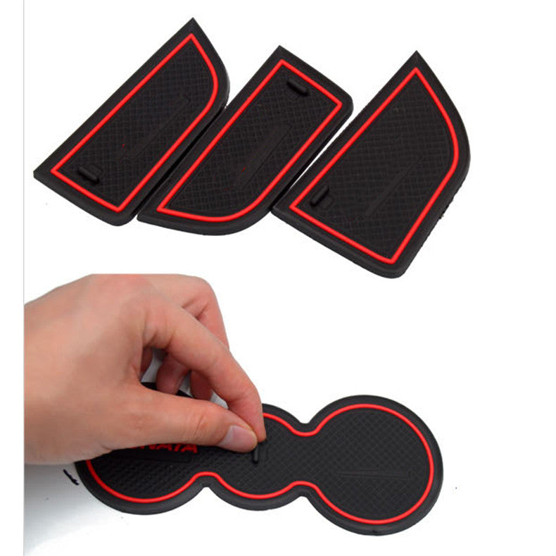 Non-slip Door Slot Mat for Hyundai Sonata 2015-2017 Gate Groove Panel Cup Pad