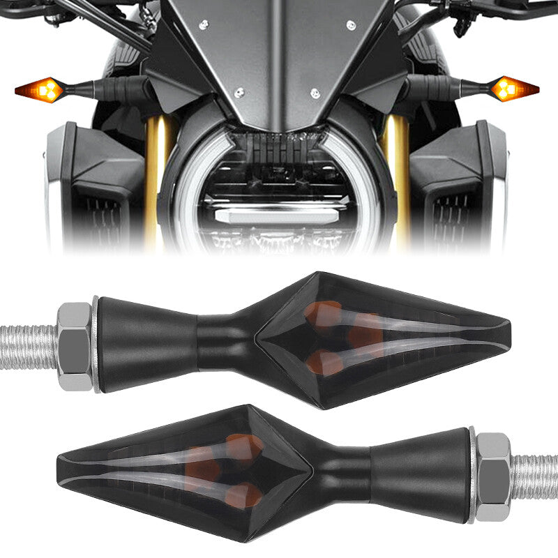 Motorcycle LED for Mini Turn Signal Blinker Light Lamp Black For Bobber Cafe Racer