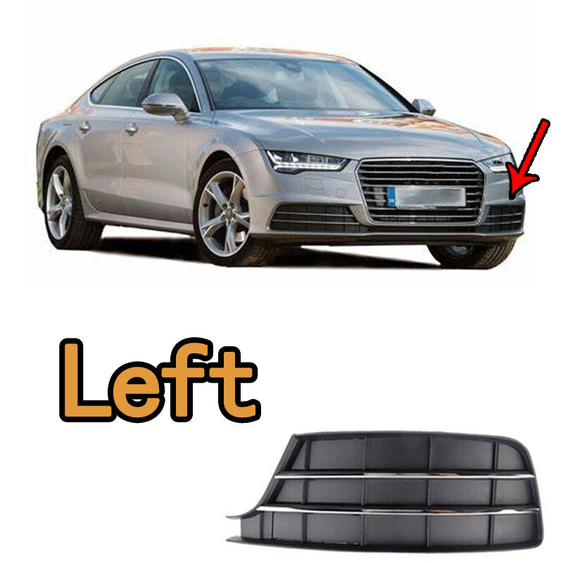 Left side fog light side front bumper fog light grille cover for Audi A7 2015 2016 - 2018
