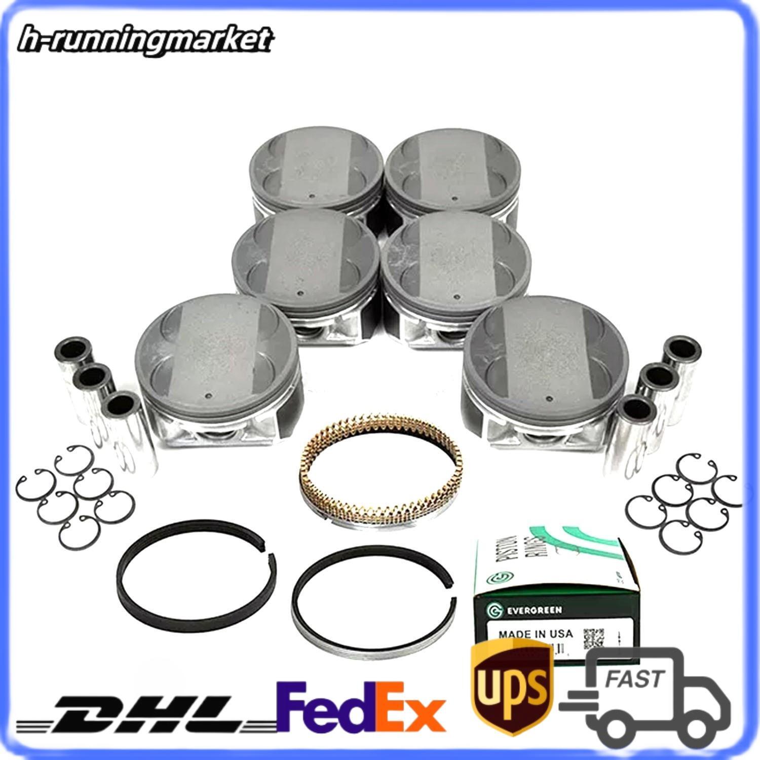 6x Engine Piston Set For 04-06 for Nissan Altima Maxima Quest 3.5 VQ35DE A2010-7Y001