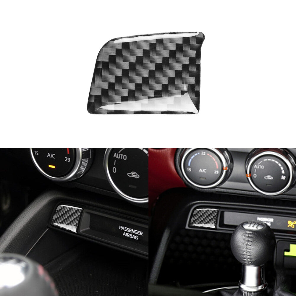 for Mazda MX-5 2016-2020 Carbon Fiber Interior Center Control Left Cover Trim
