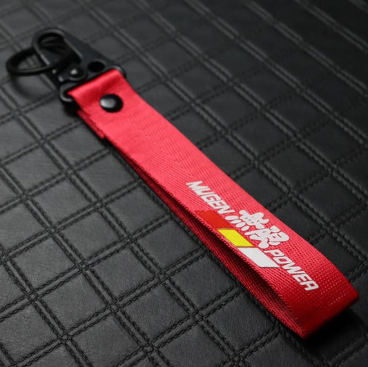 Car key fob metal key ring badge lanyard red for Acura for Subaru Mugen