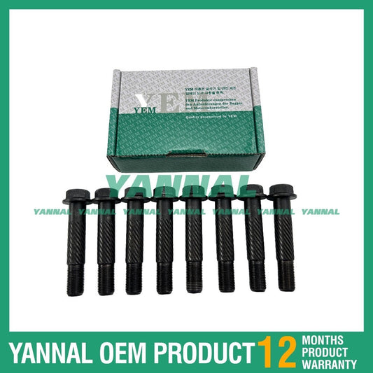 8 new V3307 connecting rod bolts for Kubota 25D-9 diesel forklifts