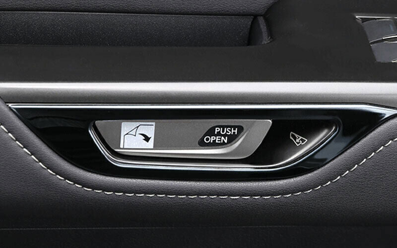 Black steel Inner Door Handle Frame Molding Trim for Lexus NX250 350h 2022-2024