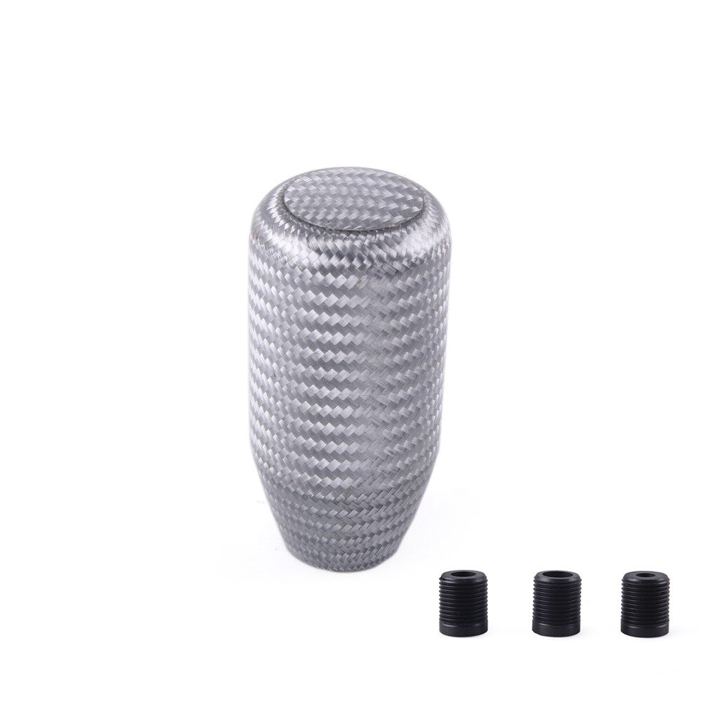 Silver Carbon Fiber Manual 76MM Shift Knob for HONDA RSX for CIVIC Type R S2000