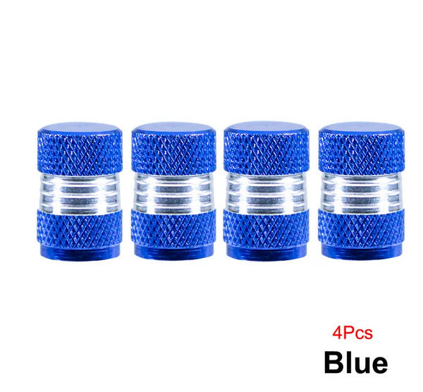4-piece car tire valve cover rod air dust cover dustproof white crown for Cadillac