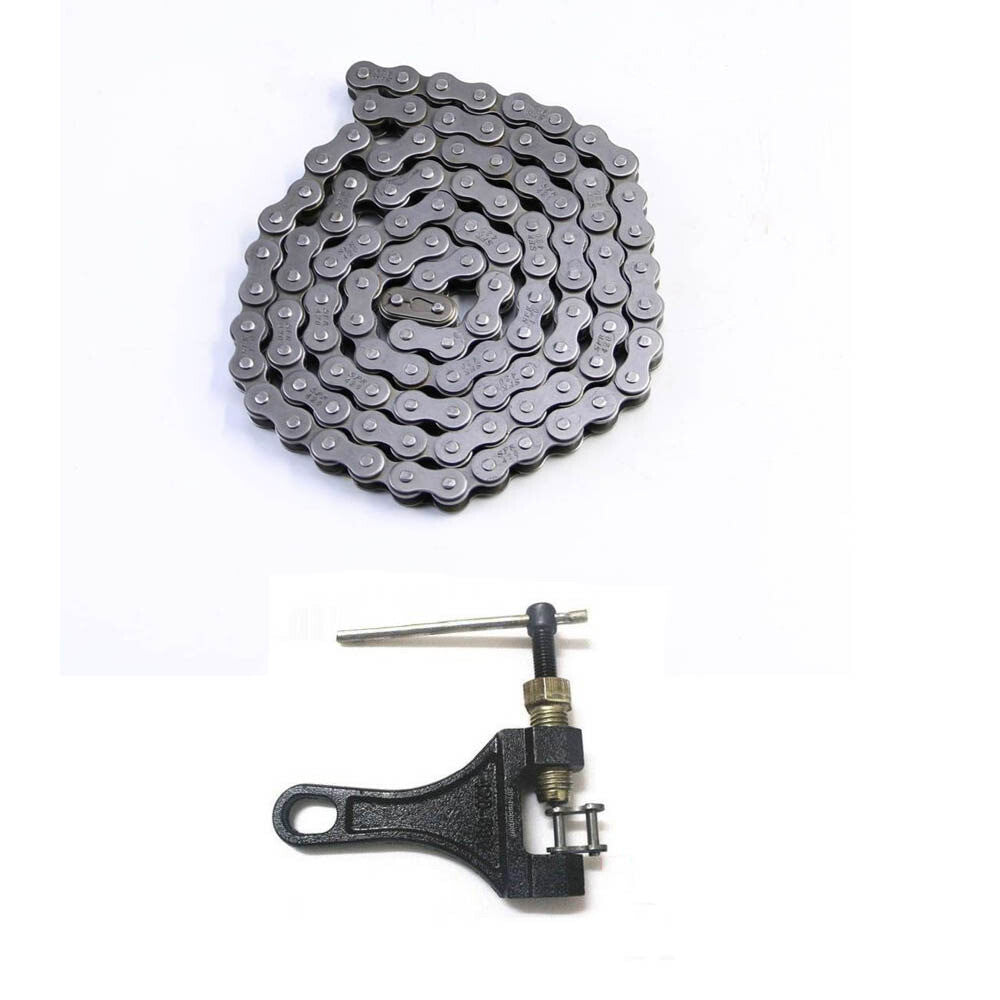 100 Links 420 Chain + Chain Breaker for Motorcycles, All-Terrain Vehicles, 110cc, 125cc Coolers, Bicycles