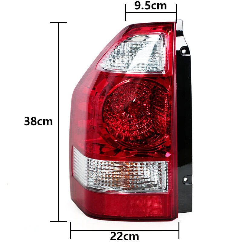 Rear taillights suitable for Mitsubishi Pajero 2003-2006, turn signal stop light strip bulbs.