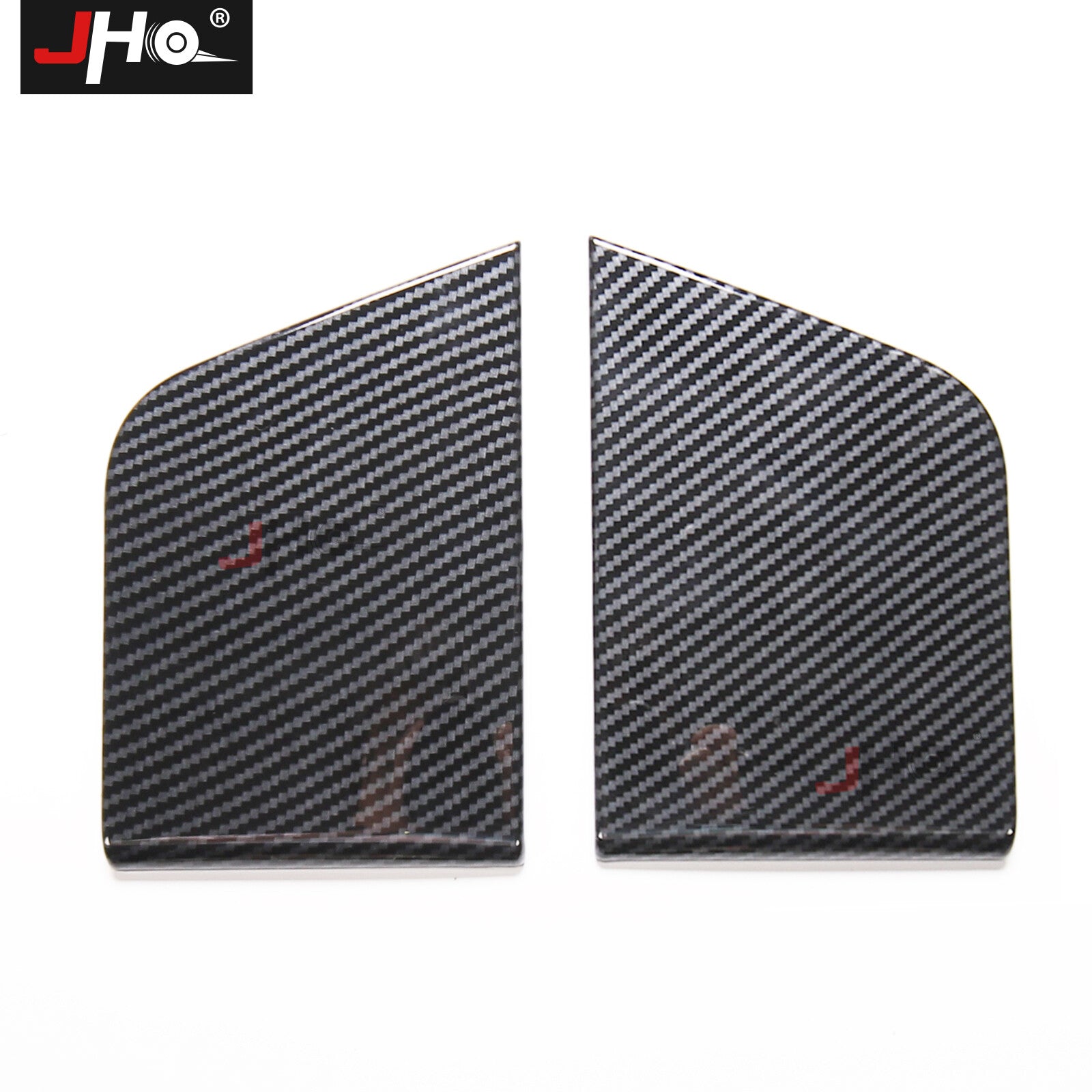 Car Rear Door Panel Handles Cup Cover Trim Carbon Fiber for Ford F-150 2021 2022