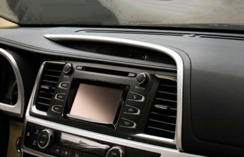 for Toyota Highlander 2014-2019 Silver Inner Console Dashboard Strip Cover Trim