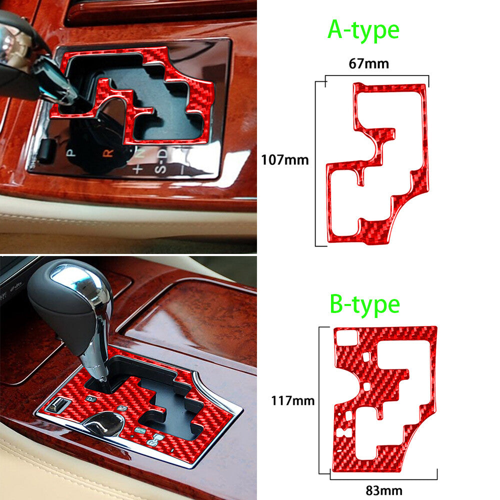 For Luxus GS 2006-2011 Carbon Fiber Interior Console Gear Shift Panel Trim Cover