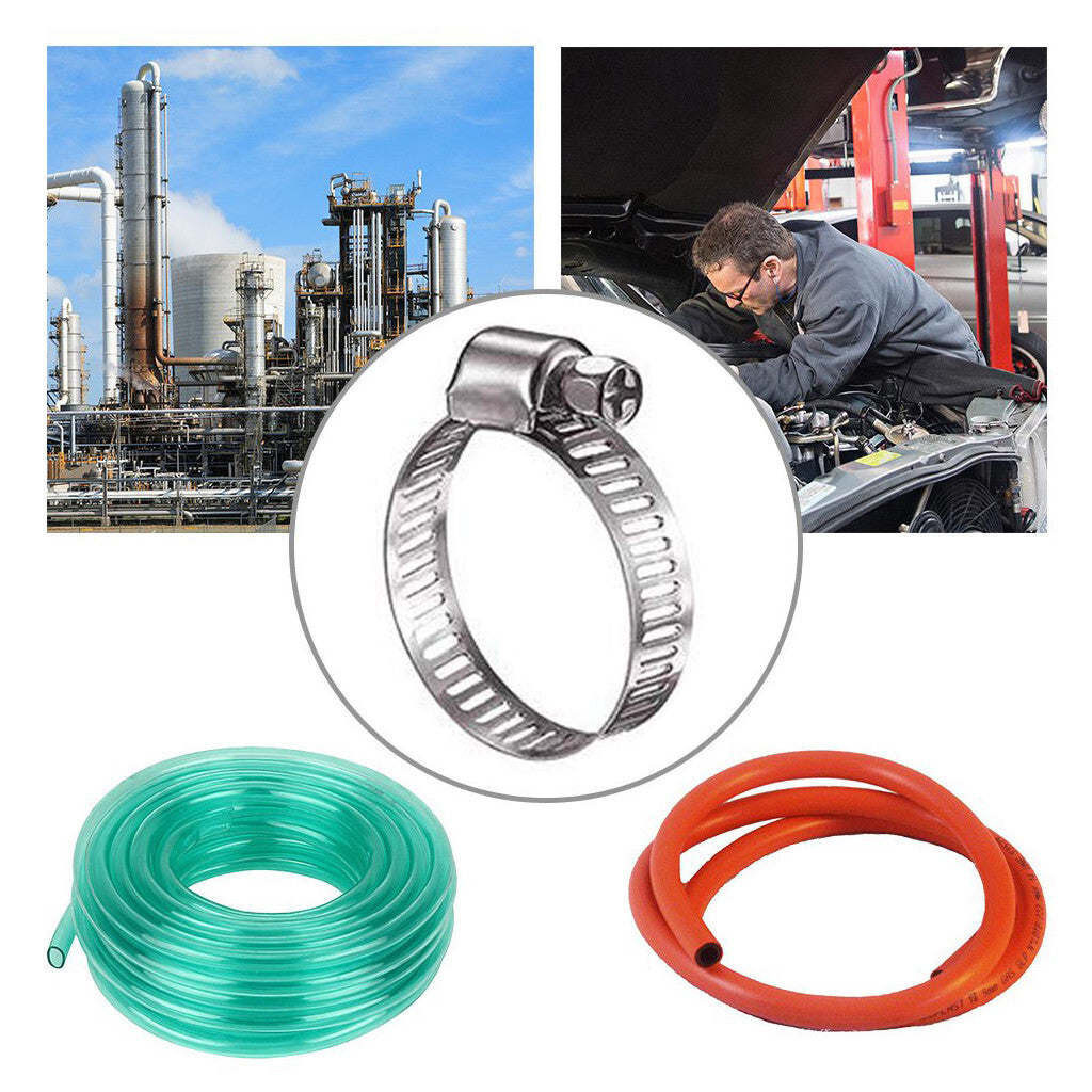 10-piece pack of 2-inch hose clamps, stainless steel pipe clamps with one Z-wrench for pipes