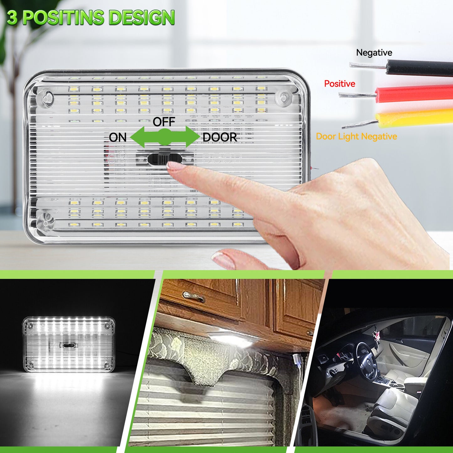 12V 36 LED Car Interior Reading Lights RV Carvan Camper Ceiling Lights Highlight