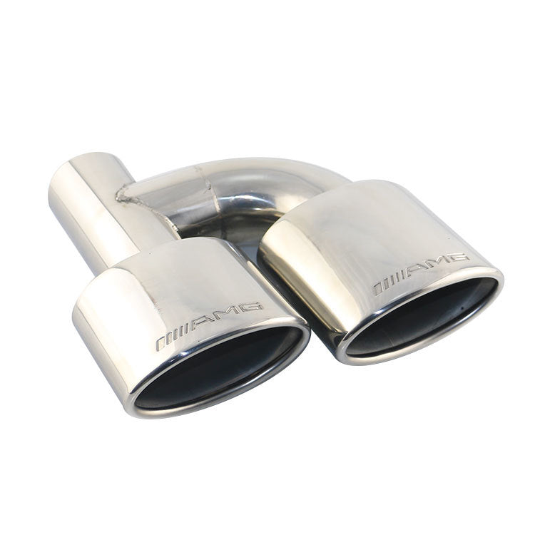 Pair 2.5'' ID Engraved AMG Dual Oval Exhaust End Tip for Mercedes-Benz C-class