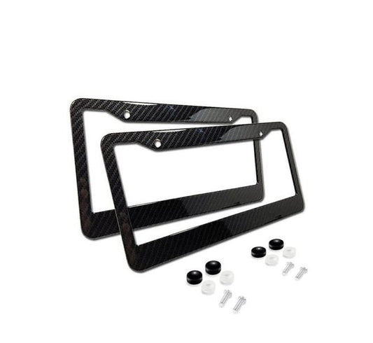 Suitable for Honda license plate frame cover cap rear boot trunk black carbon fiber