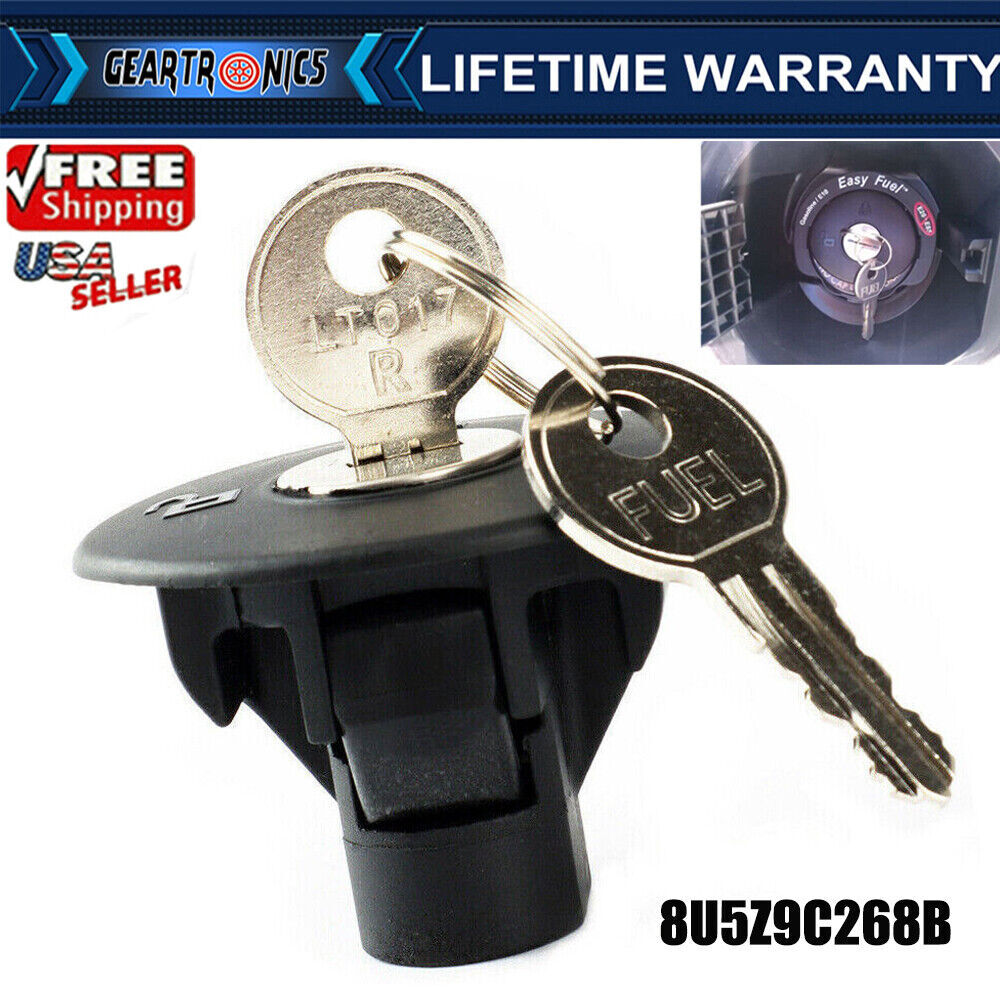 Fits for Ford Locking Gas Fuel Tank Plug Cover Cap with 2 Keys 8U5Z9C268B US