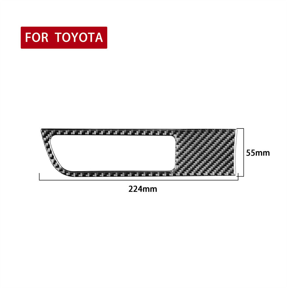 Carbon Fiber Driver's Side Card Slot Panel Cover for T@yota Highlander 2014-2019