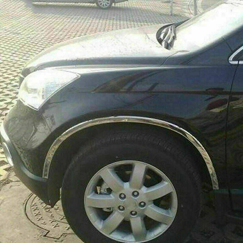 for Honda CRV CR-V 2007-11 Chrome Steel Fender Flare Wheel Arch Cover Trim Kit4