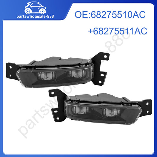 LED fog lights and driving lights on the right and left front bumpers are suitable for the for Dodge Durango SRT 2018-23.