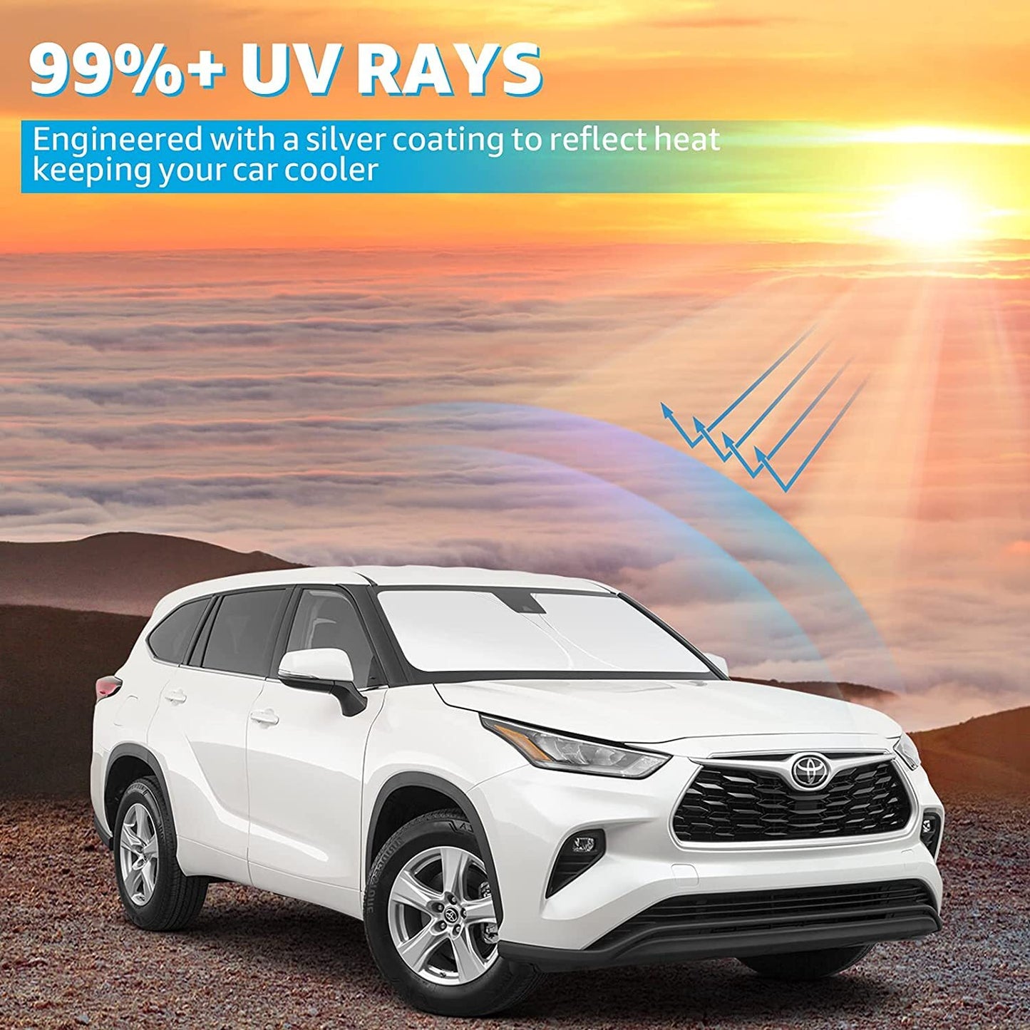 For 2013-2018 for Toyota RAV4 Car Front Windshield Sun Shade UV Block Shield Cover