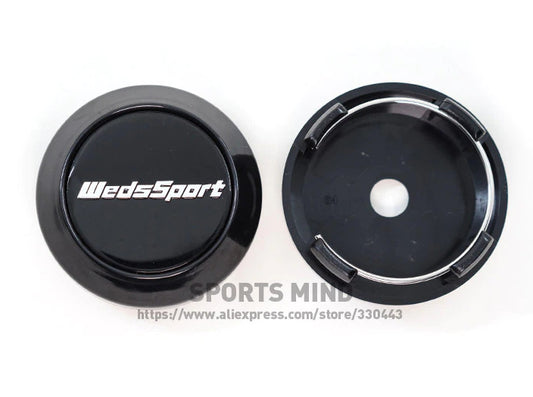 4x64mm Weds Sport Badge Wheel Center Cap Hub Cap Edge Cap Badge Black TE37