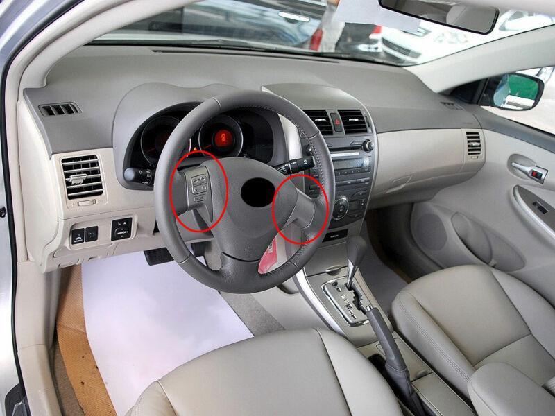 for Toyota for Corolla 2007-2013 Carbon Fiber Car Steering Wheel Switch Cover Trim