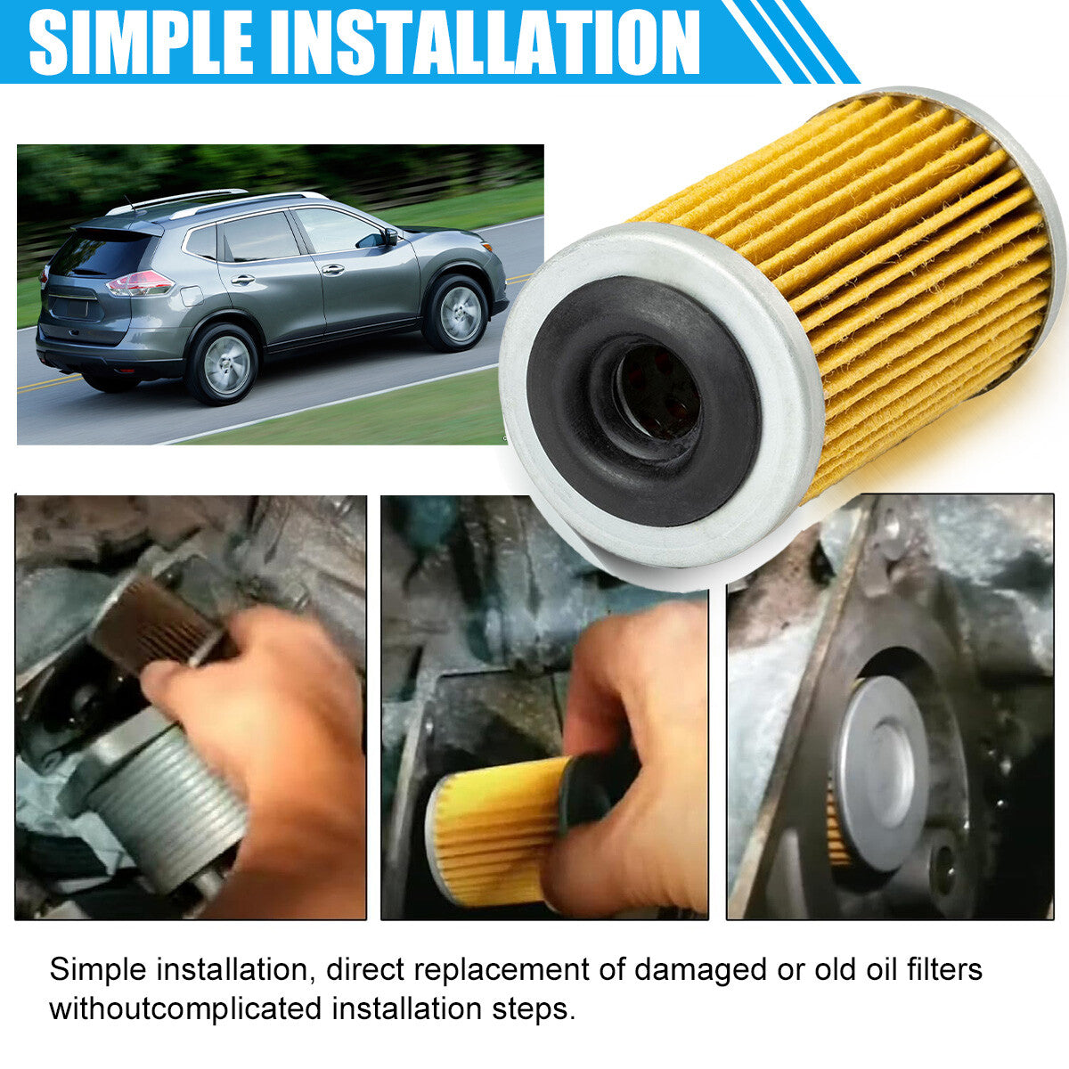 Set of 2 Transmission Filter 31726-3JX0A for Nissan 2012-2021 Sentra Rogue Versa