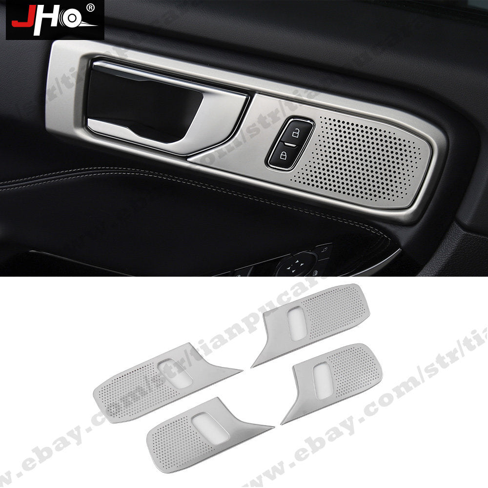for Ford Explorer 2020-2021 Steel Interior Door Handle Speaker Cover Trim Decor