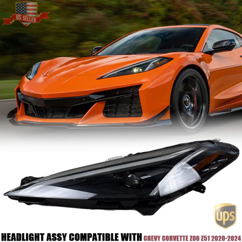 85545918 Left Driver Side Headlight Assembly For 2020 21-2024 for Chevy for Corvette Z06