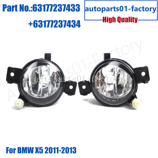1Pair Front LeftRight Fog Lamp Light for BMW X5 2011-2013