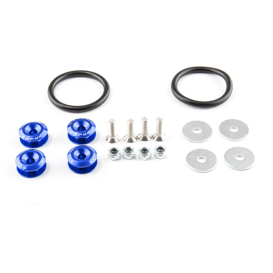 JDM Quick Release Fasteners Bumper Trunk Fender Hatch Lids Kit Aluminum Blue
