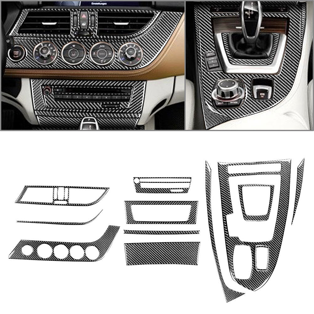 12 PCS LHD Center Console Gear Shift Panel Kit Cover Trim for BMW Z4 E89 2009-16