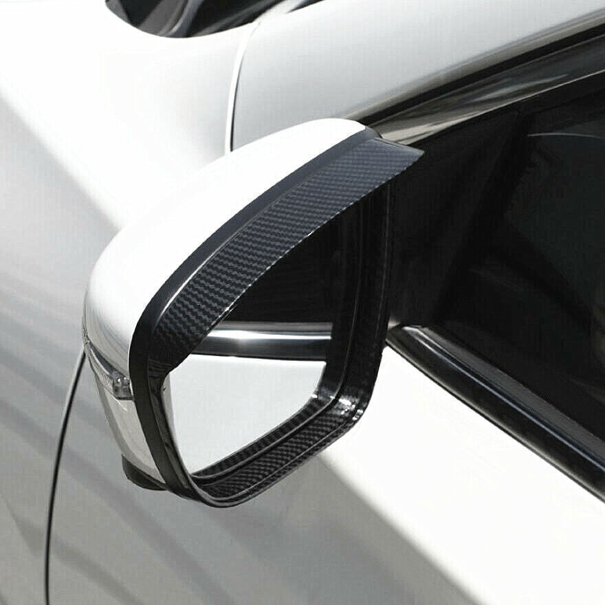 for Nissan Rogue Sport 17-2022 Carbon Rearview Mirror Rain Eyebrow Frame Trim 2P