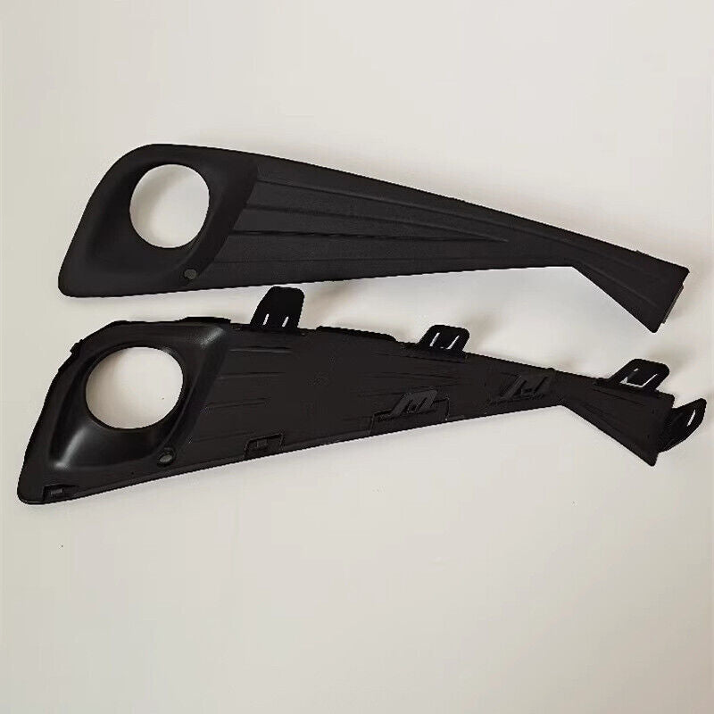 Pair ABS Black Front Bumper Fog Lamp Grille Cover Bezel for Toyota C-HR 2020-22