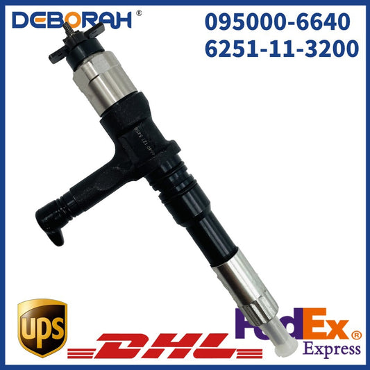 095000-6640 Diesel Fuel Injector 6251-11-3200 for Komatsu SAA6D125E WA470 6D125