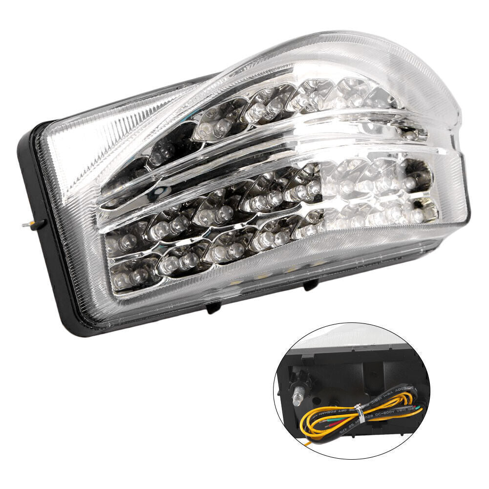 Motorcycle LED Brake Stop Rear Tail Light for Honda CBR600 F4i 2001-2003 Clear