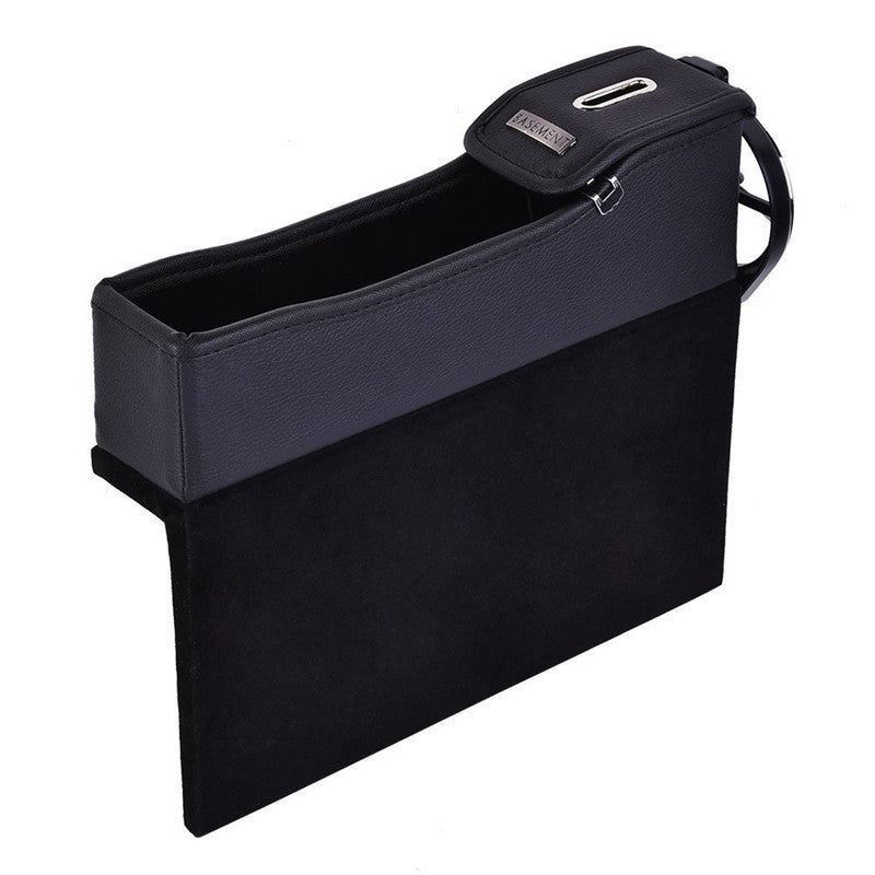 Car Left for Seat Gap Phone Drink Coin Box Cup Holder Organizer Coin Box Portable BK