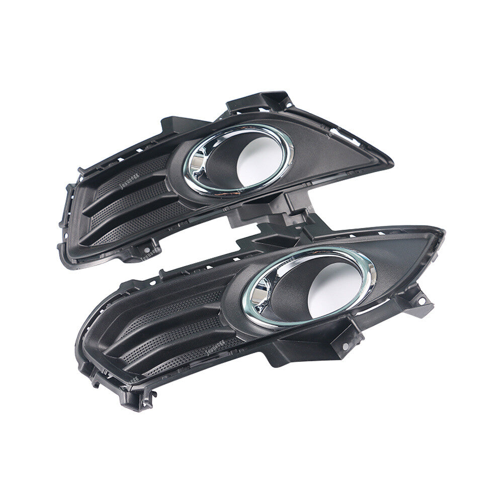 Pair Chrome Front Left Right Bumper Fog Lamp Grille Fits for Ford Fusion 2013-2016