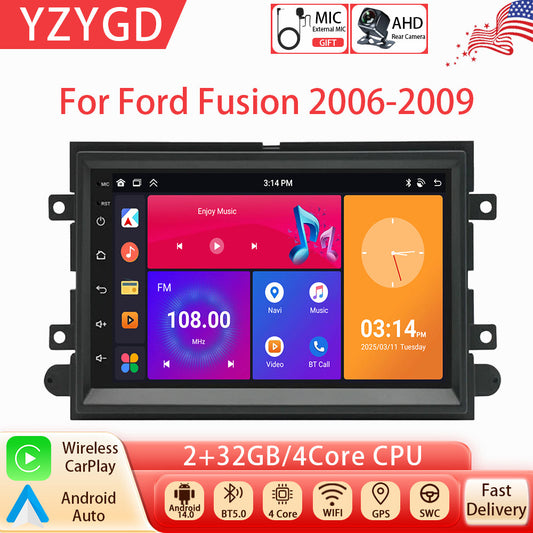 Android Auto Carplay for Ford Fusion 2006-2009 Car Stereo Radio GPS Navi Screen