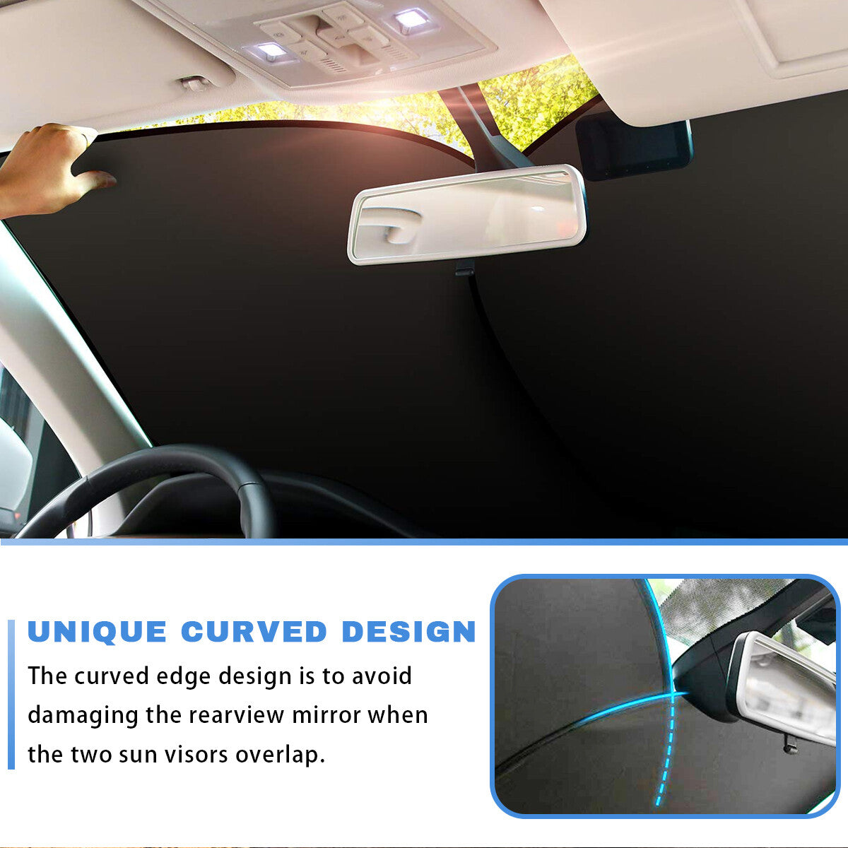 2X for Toyota Accessorie Car Windshield Sunshade UV Block Sun Shield Cover Visor