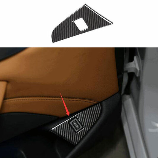 for BMW 5 Series 2018-2023 ABS Carbon Fiber Tailgate Rear Door Button Cover Trim