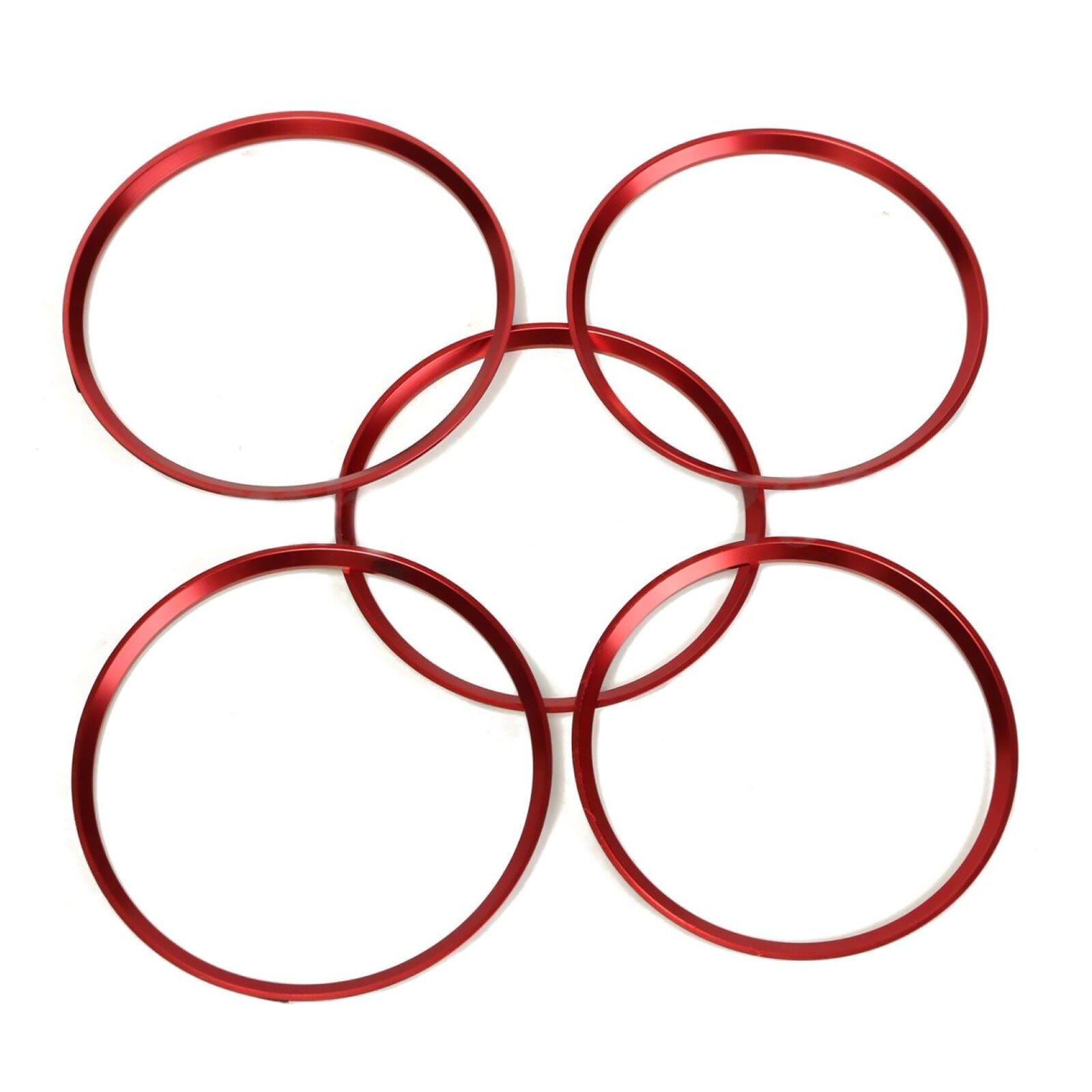 5Pack Red Air Vent Outlet Ring Cover Trim for Benz A/B/CLA/GLA Class 180 200 220