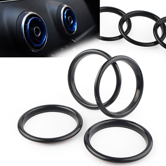 Interior Air Vent Outlet Ring Cover Trim Fit for Audi A3 S3 Q2L 8V 2012-2019 4PCS