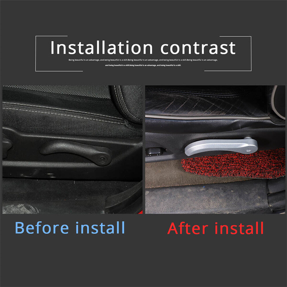 2Pcs Silver Alloy for Seat Backrest Adjustment Handle Trim For HUMMER H3 2005-2009